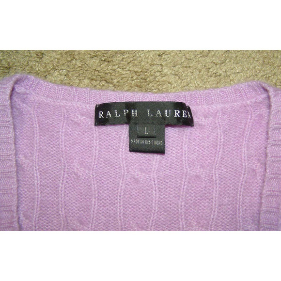 Ralph Lauren 100% cashmere lavender vest Large - Picture 6 of 7
